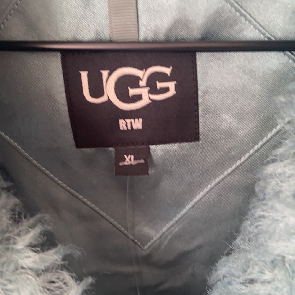 UGG TAMMIE FAUX FUR VEST GREEN Teddy Fluffy Oversized XL - Picture 5 of 8
